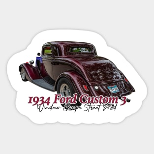 1934 Ford Custom 3 Window Coupe Street Rod Sticker